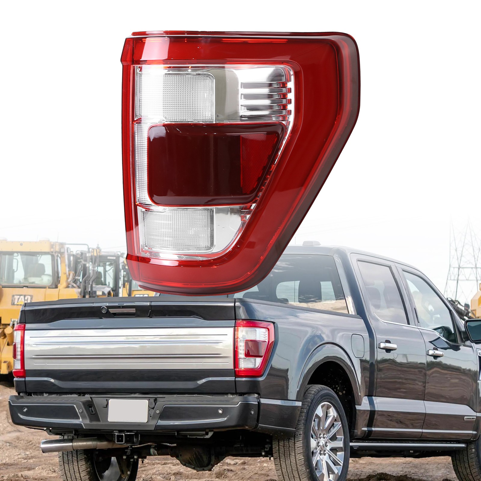 LED Tail Light Lamp w/ Blind Spot For Ford F-150 2021 2022 2023 Passenger Side