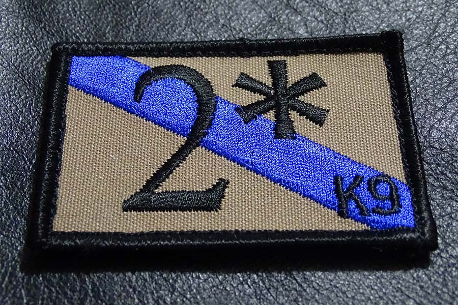 2* TWO ASS TO RISK K9 THIN BLUE LINE SHEEPDOG 3 INCH MORALE HOOK LOOP PATCH
