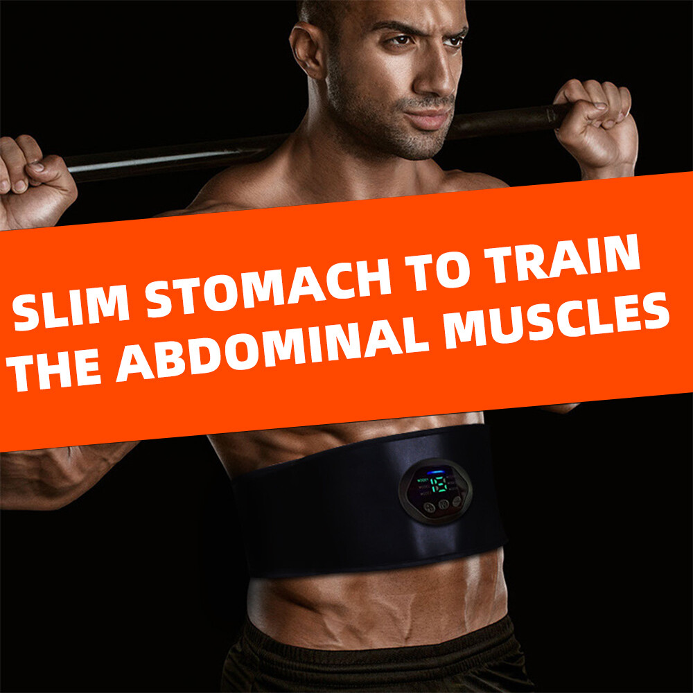 43"-59" EMS Abdominal Muscle Toning Trainer ABS Stimulator Toner Fitness Belt US