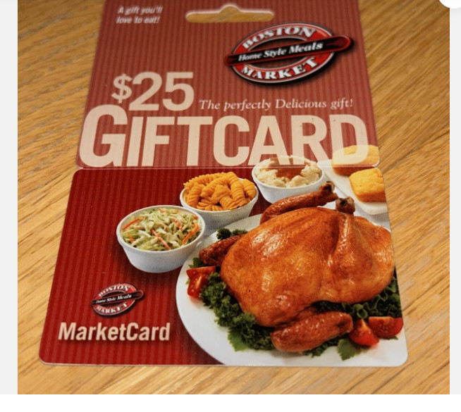 4x  $ 25 Vintage BOSTON MARKET All Plastic -  $100 total gift Card Math is EASY