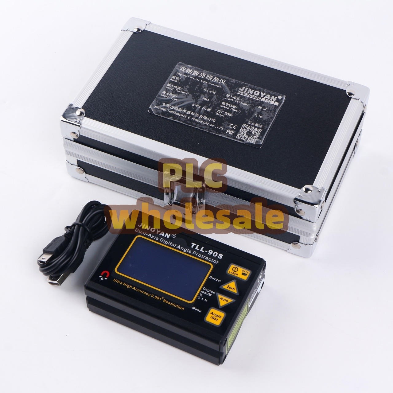 TLL-90S Digital Laser Level Protractor Angle Finder Meter Hi-accuracy 0.005° 90S