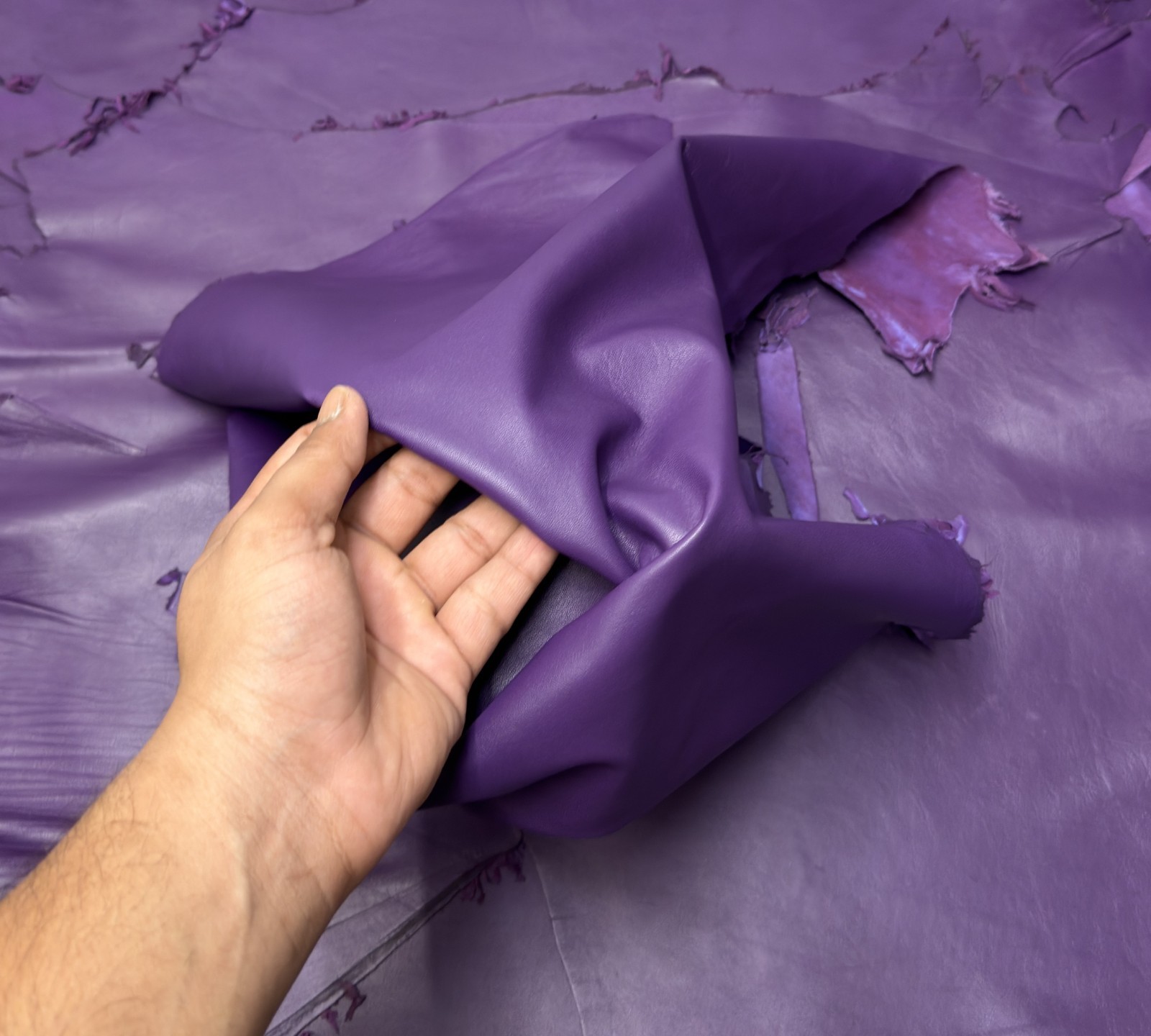 PURPLE Best Lambskin leather hide skin Napa leather skins hides 5sqft 0.6 & 0.7m