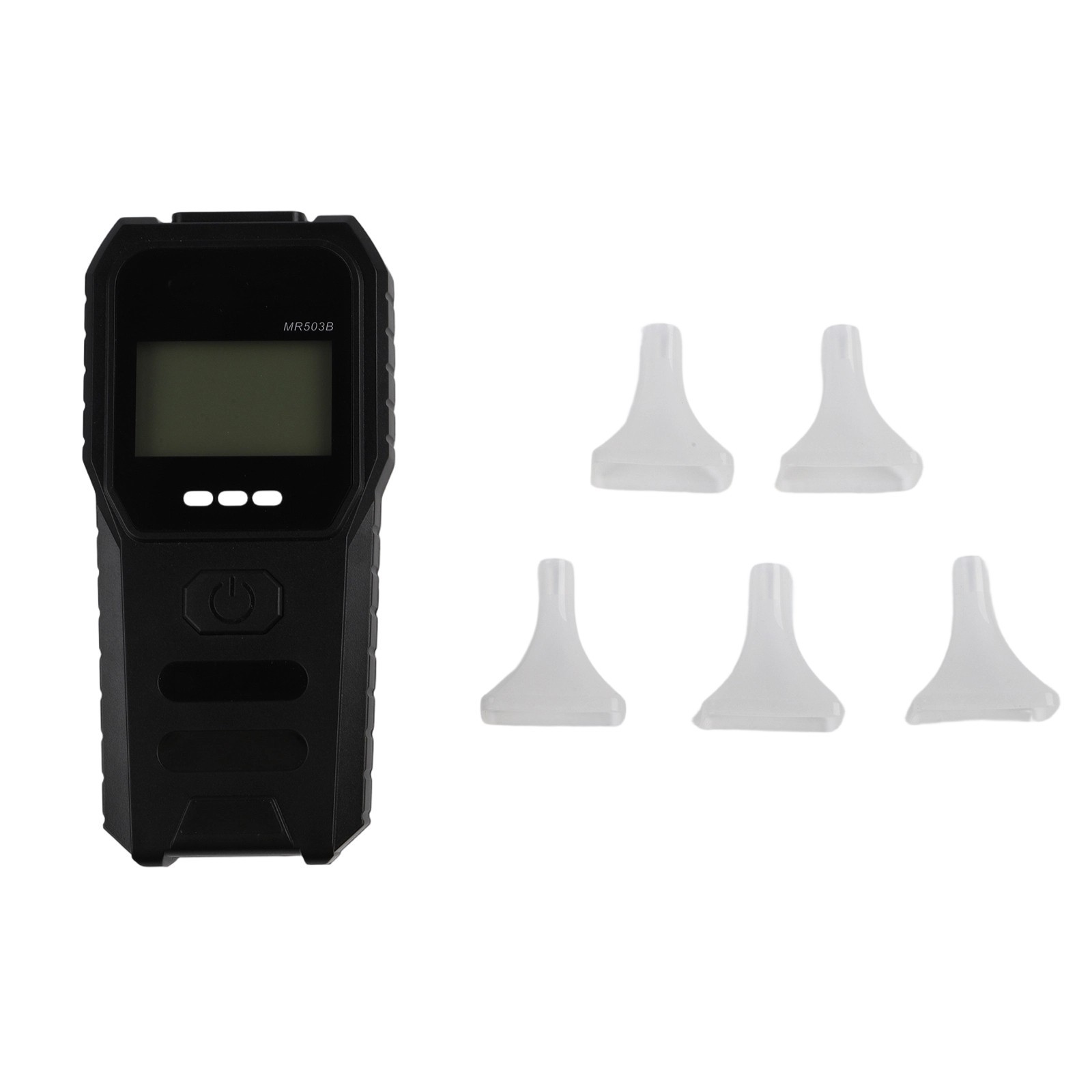 Compact Black Breathalyzer with LED Display and Bilingual Voice Support