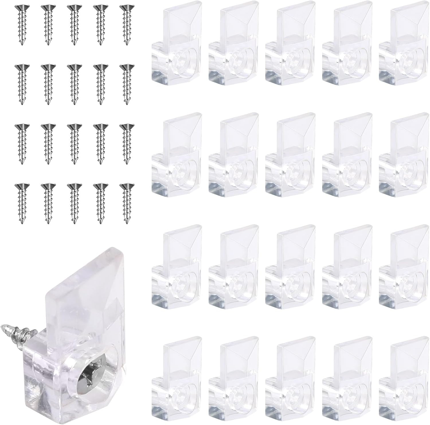 20 Set Mirror Hangers for Wall Mounting - Holders, Brackets, Hanging Clips - Cle