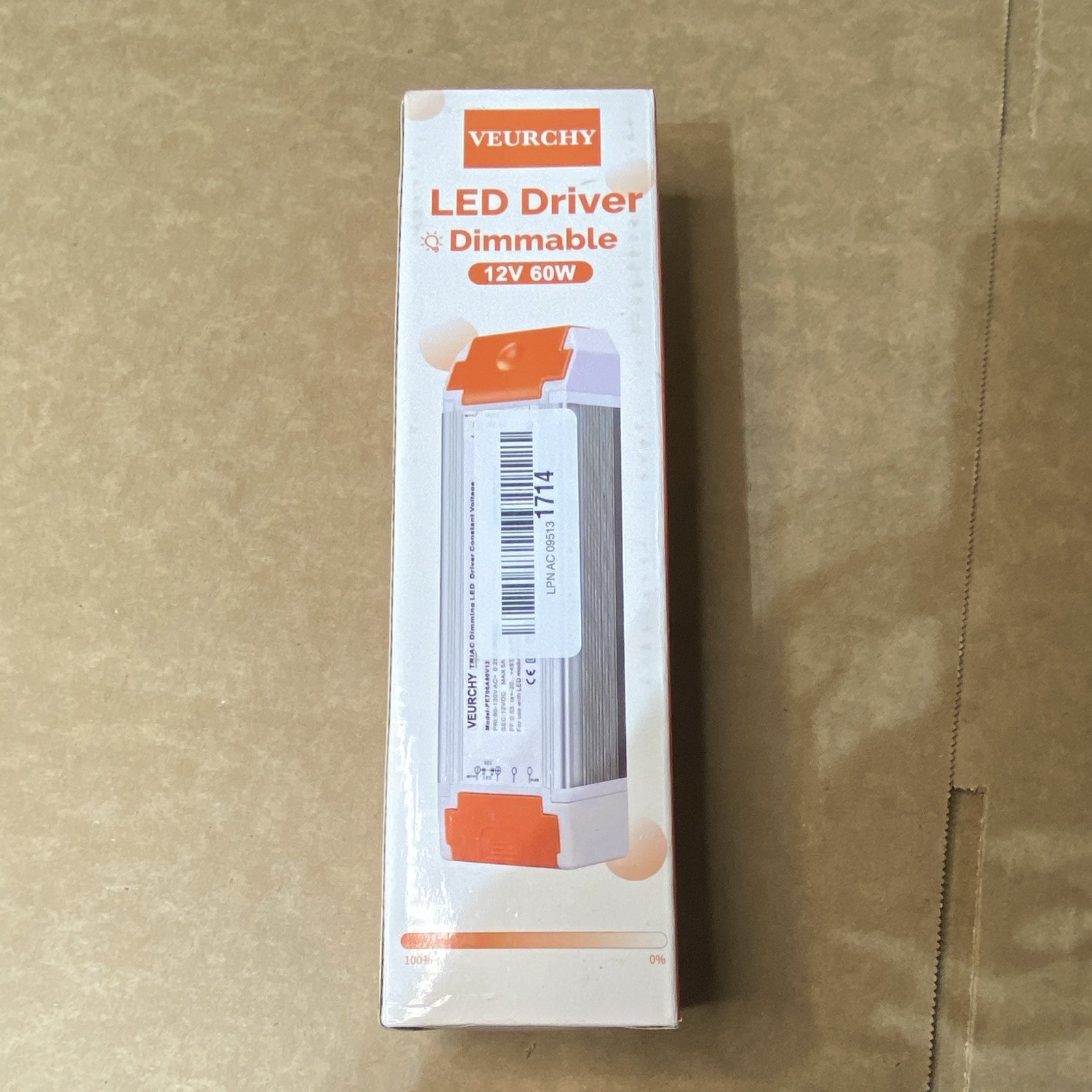 Dimmable LED Driver 12V DC 60W Quiet Operation Universal Regulated 12V Transf...
