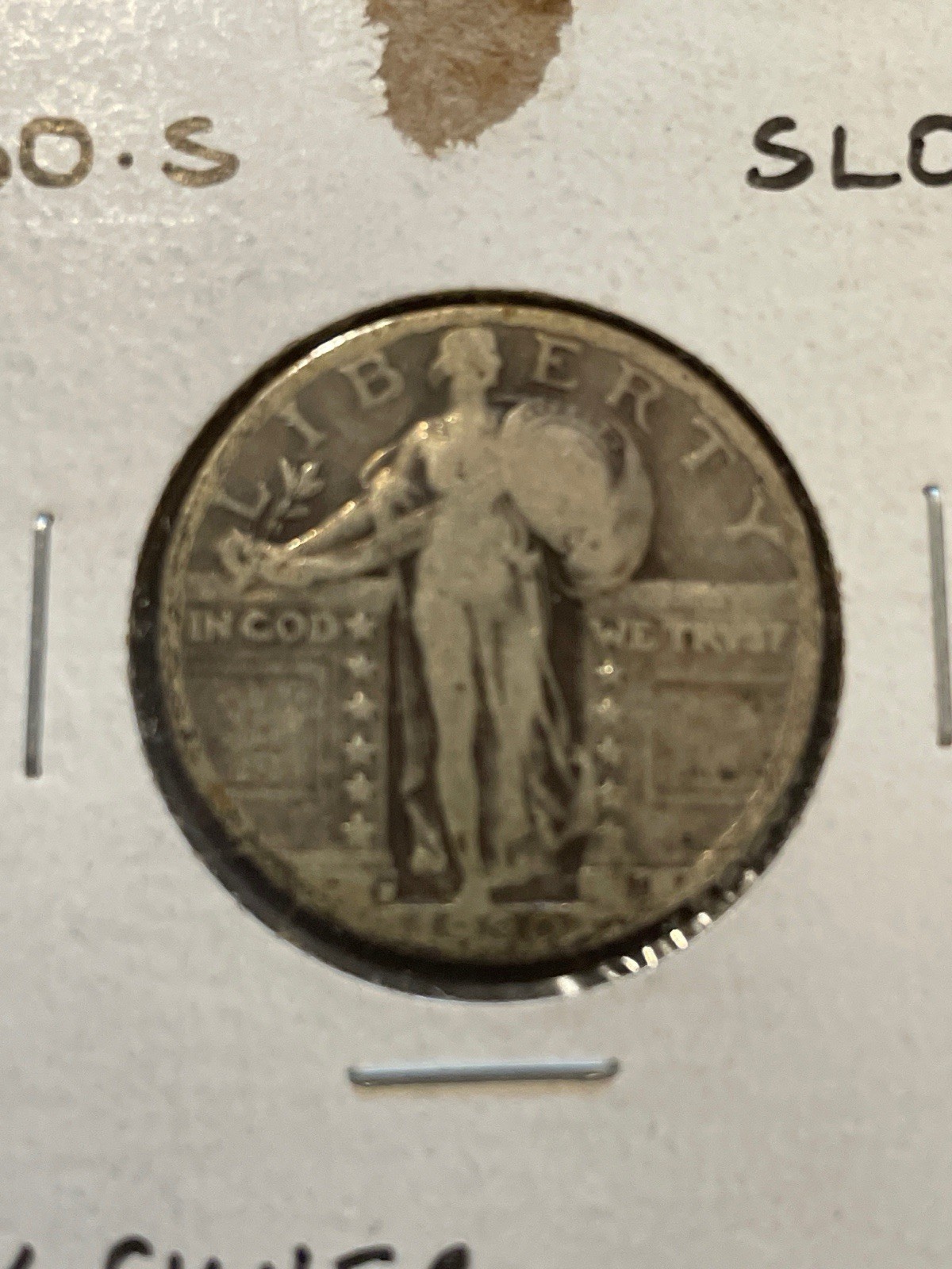 1930-S Standing Liberty Silver Quarter 25c - Key Date - Choice VF Condition