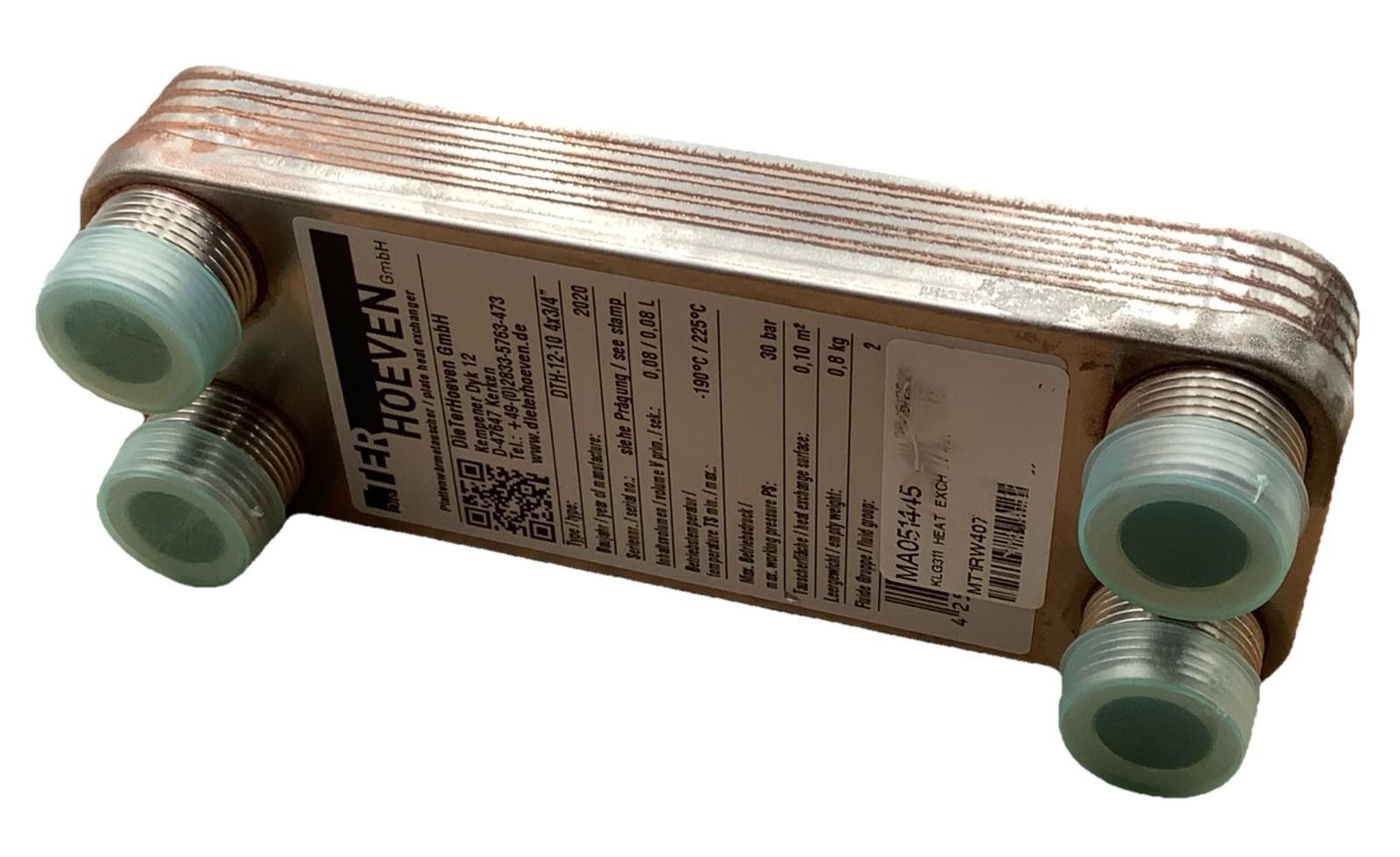 Dieterhoeven DTH-12-10 4X3/4” Plate Heat Exchanger