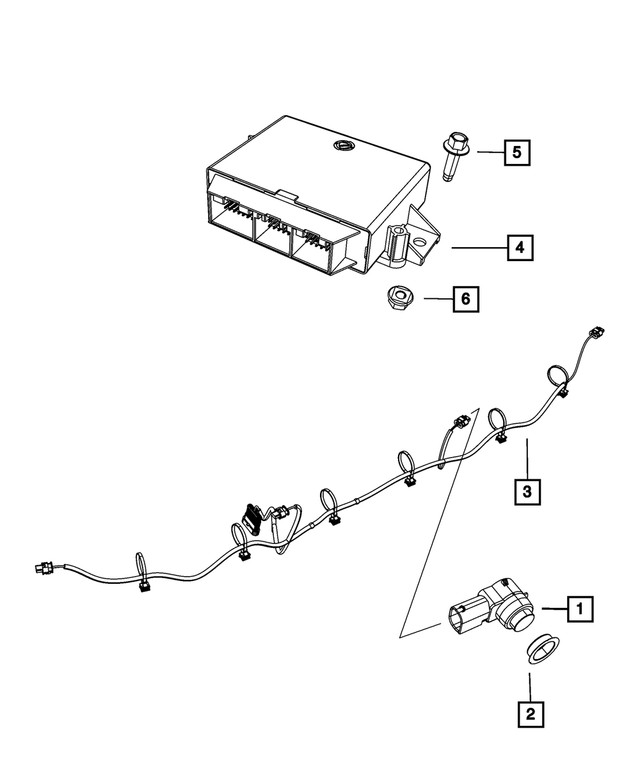 Genuine Mopar Park Assist Sensor 1TR59MYTAC