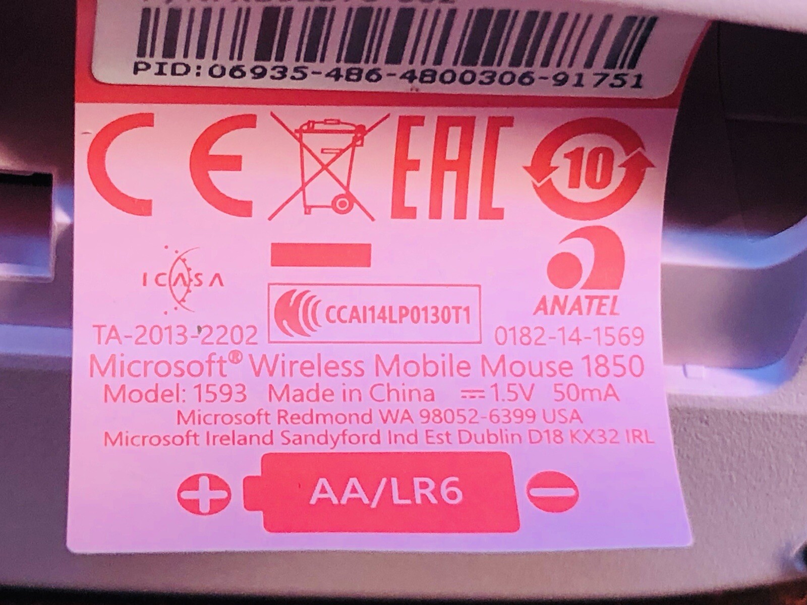 Light Pink Mouse Computer Laptop Tablet Microsoft Wireless 3 Button Mobile