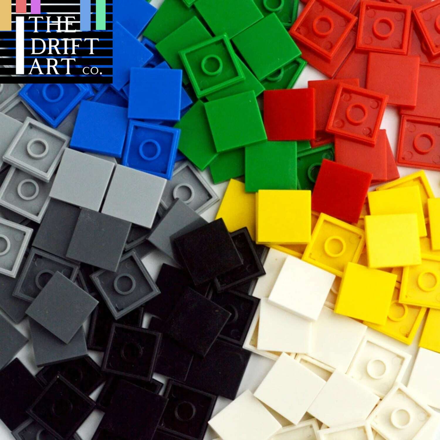 100pcs Ceramic Flat Tile 2x2 3068 Building Blocks Bricks Toy DIY - Many colors