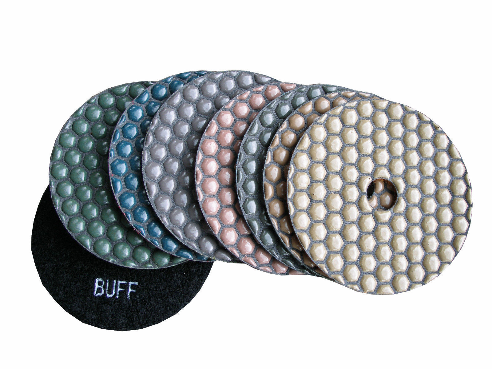 4" Dry Diamond Polishing Pad 18 Piece Granite Marble galss engineer stone mosaic
