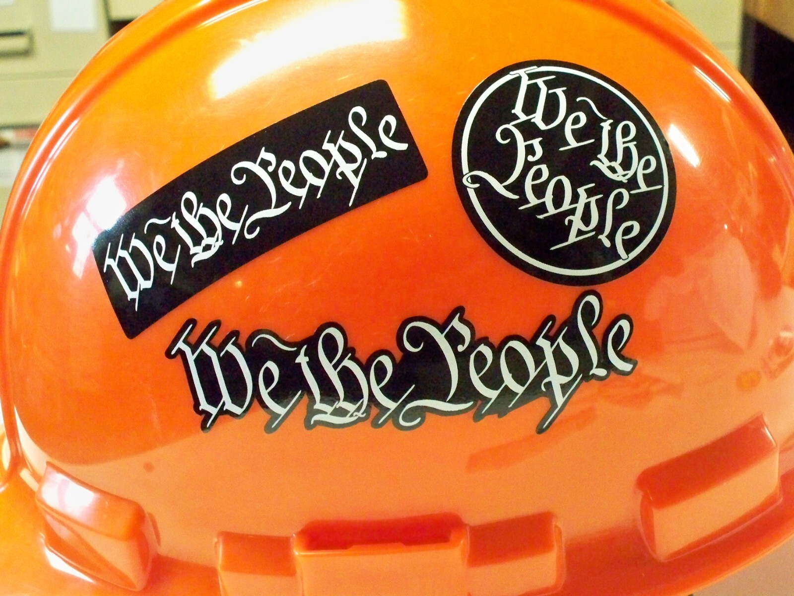 3 Hard Hat Stickers WE THE PEOPLE USA America Liberty Freedom Helmet Decals