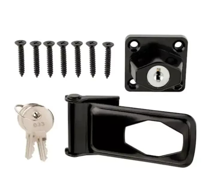 NEW Everbilt Key Locking Safety Hasp  4-1/2" - 1007 503 510 (Black) Free US Ship