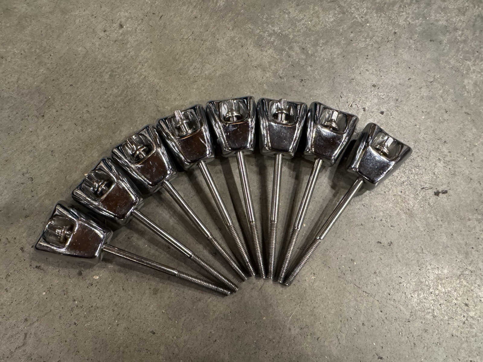 (8) TAMA RockStar Bass Drum Rods Claws PITTED #HA5