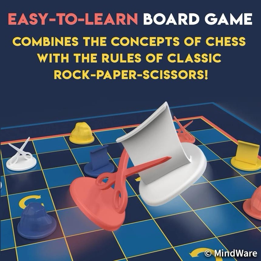 MindWare Rock Paper Switch Strategy Board Game, Easy to Learn, 2-4, Age 8+