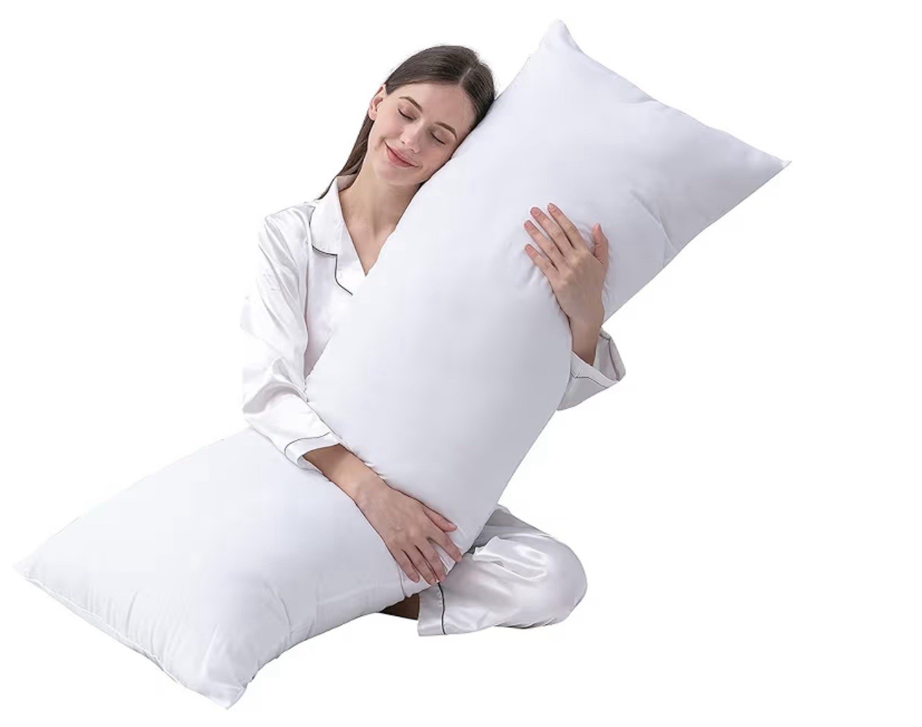 DOWNCOOL Large Body Pillow Insert- Breathable Full Body Pillow for Side Sleeper