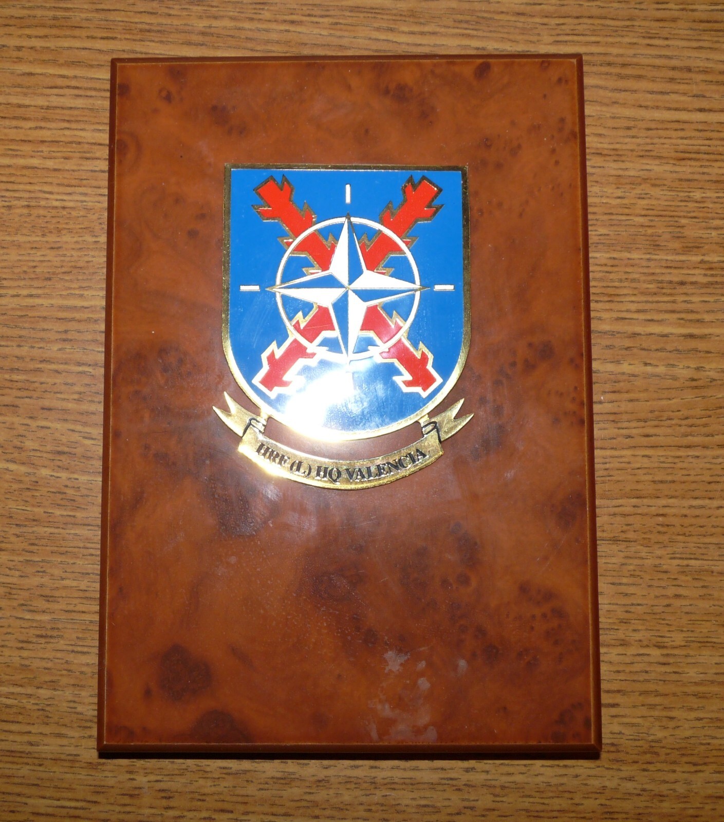 NATO High Readiness Forces (Land) Headquarters Valencia Spain Plaque