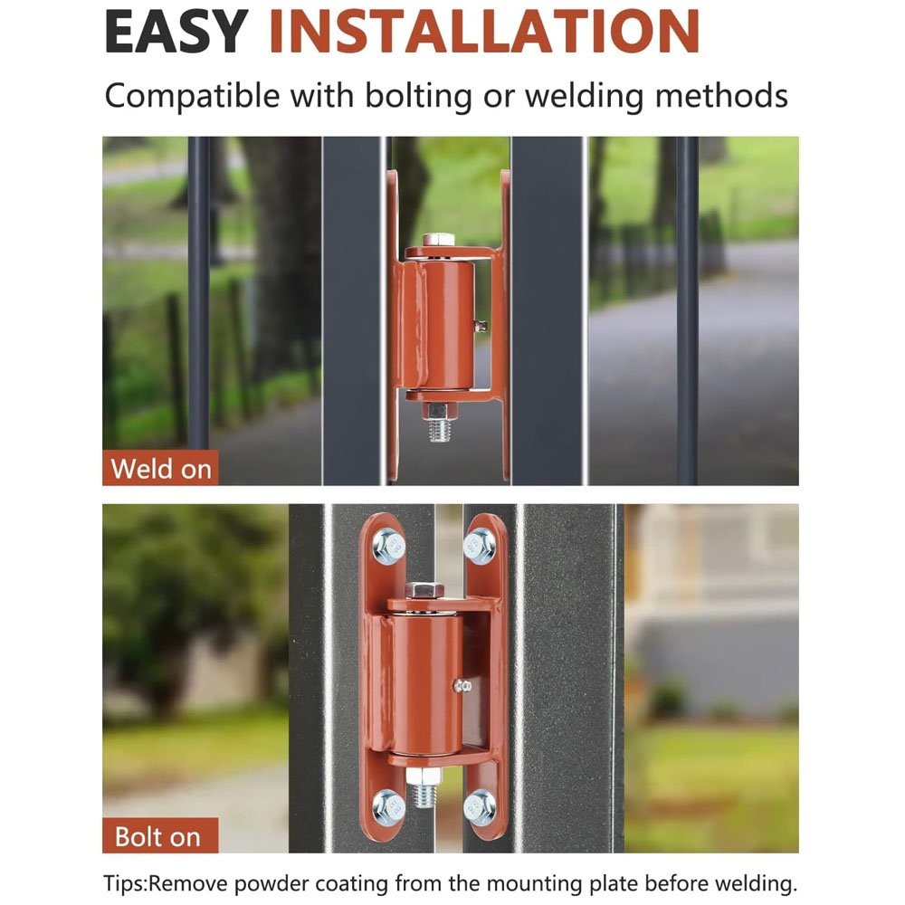 2x 7 Inch Heavy Duty Gate Hinge, Bolt onto Gate Hinge, Weldable Hinges for Gate