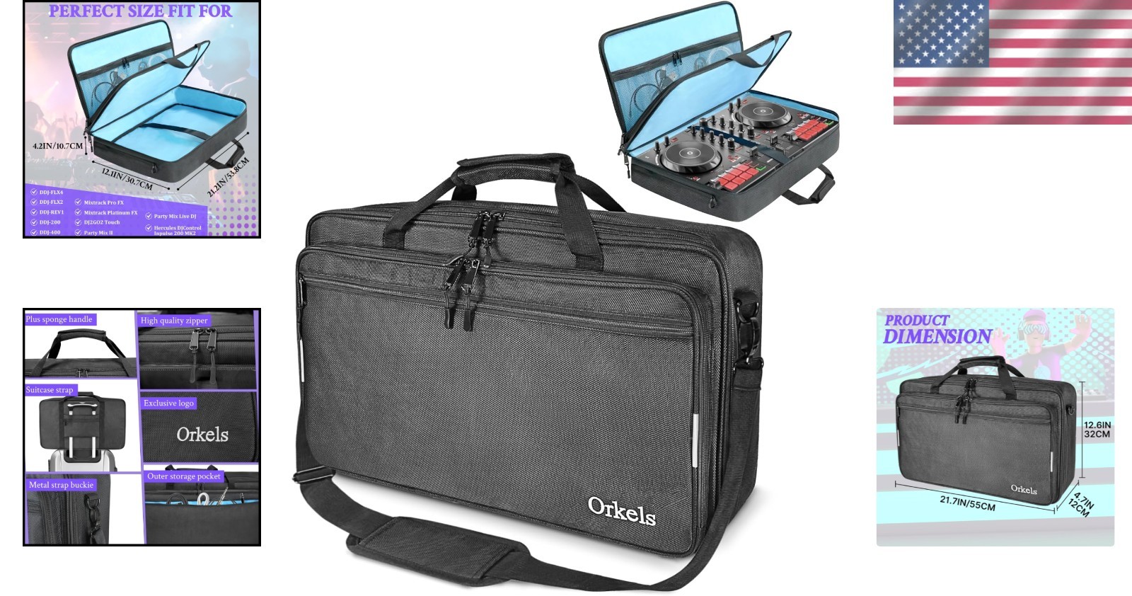 3-Mode DJ Controller Carrying Case for Compatibility & Safety