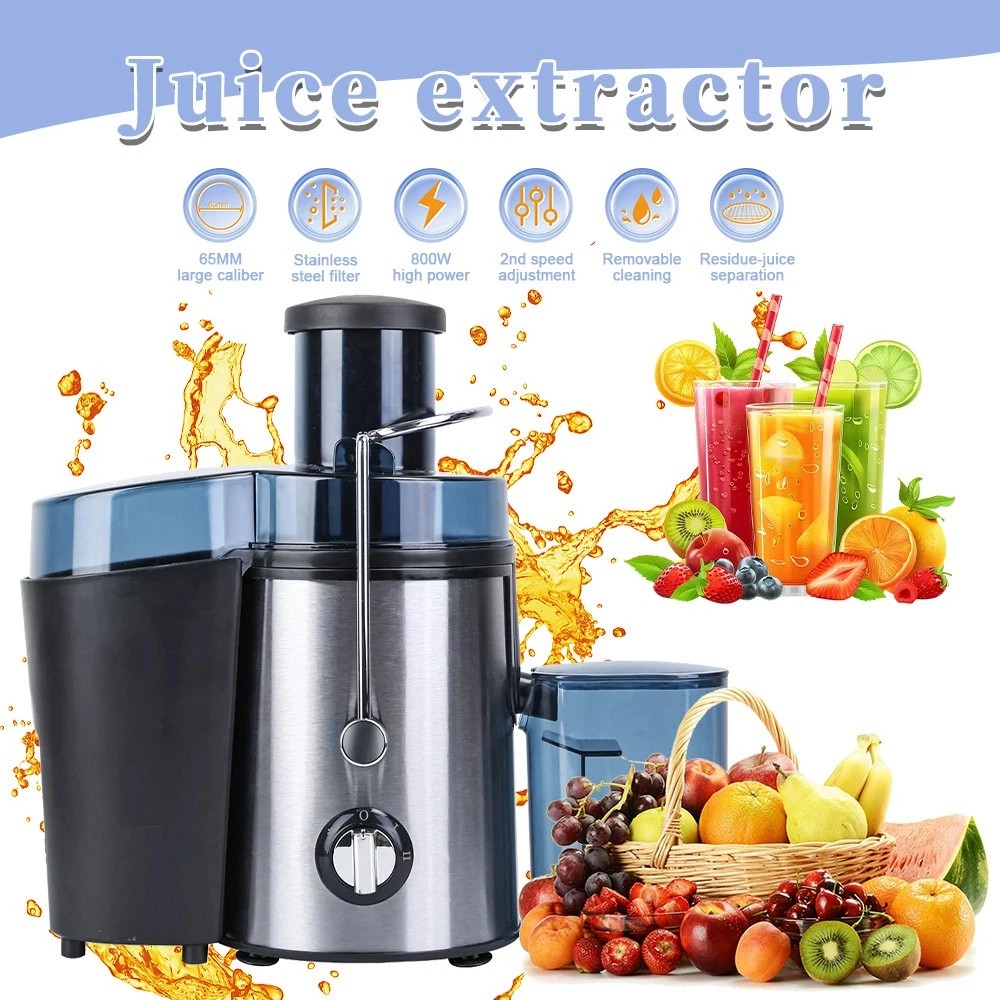 Juicer Machines Cold Press Juicer, Powerful Slow Juicer Ultra Quiet Easy Clean