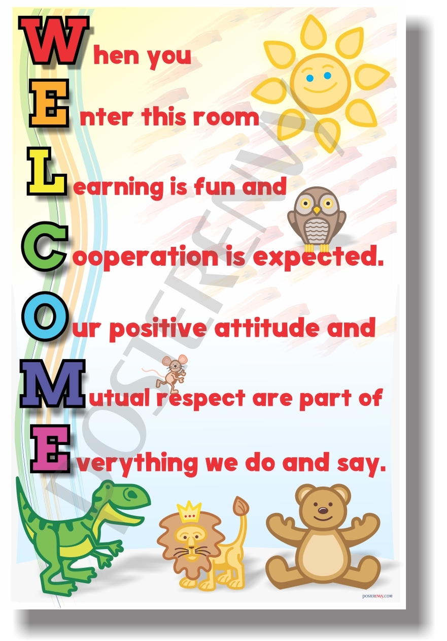 Welcome: When You Enter This Room (animals)- NEW Motivational POSTER (cm1186)