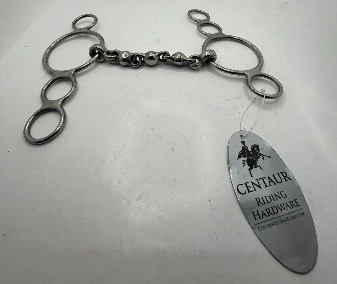 Centaur Riding Hardware 464289SS Stainless Steel Waterford 3-Ring Gag