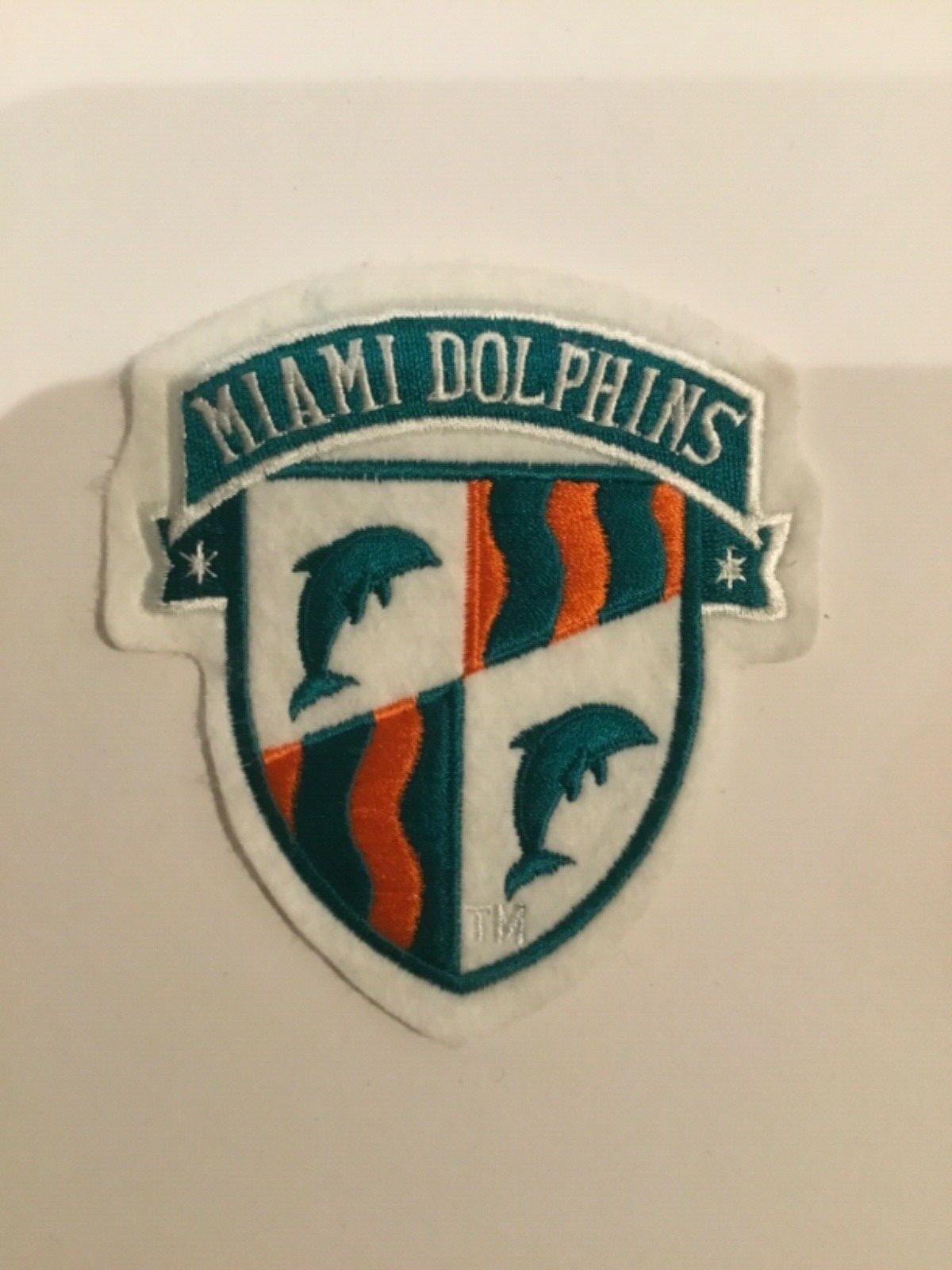 Miami Dolphins Shield Patch Embroidered 4.25 inches