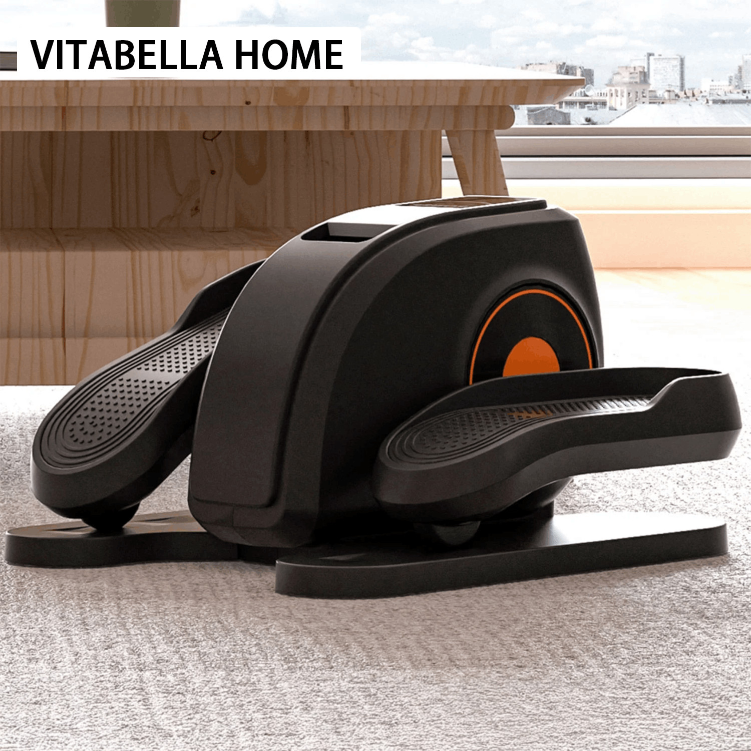 VITABELLA HOME Elliptical Machine Under-Desk Portable Mini Pedal Exerciser