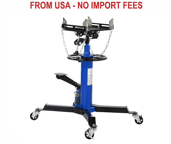 1322lbs Hydraulic Transmission Jack Lift 2 Stage w/360° Swivel Wheel Lift Hoist