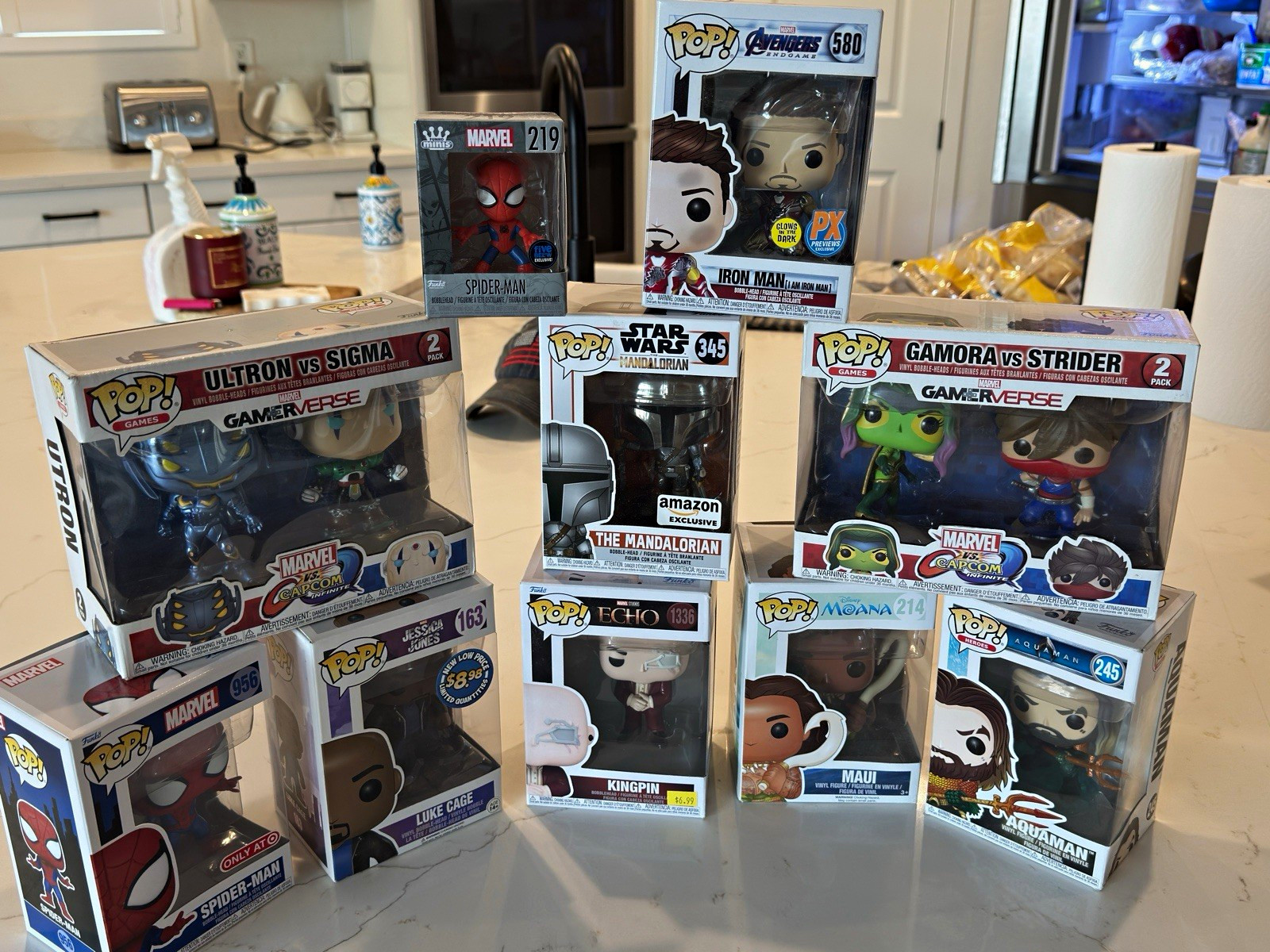 Funko Pop! Mixed Lot of 10 Marvel, Star Wars, Disney & DC Figures – Exclusives