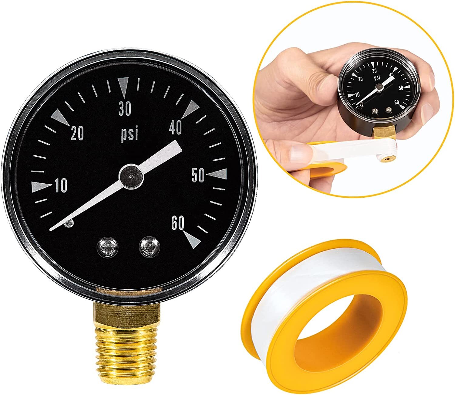 For Zodiac Jandy CS CJ Series R0556900 0.25" MPT 0-60psi Pressure Gauge