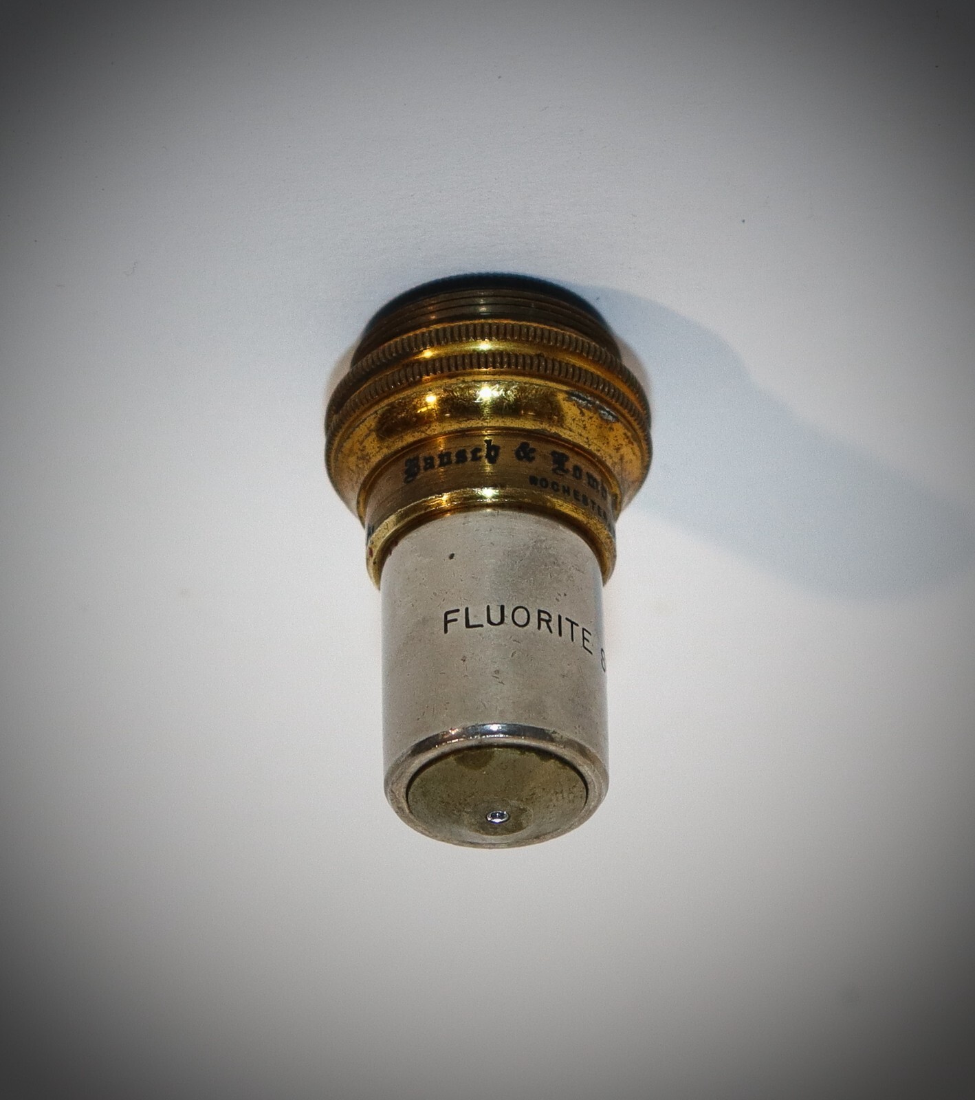 Antique Bausch & Lomb Microscope Brass Fluorite 97X oil immersion Objective