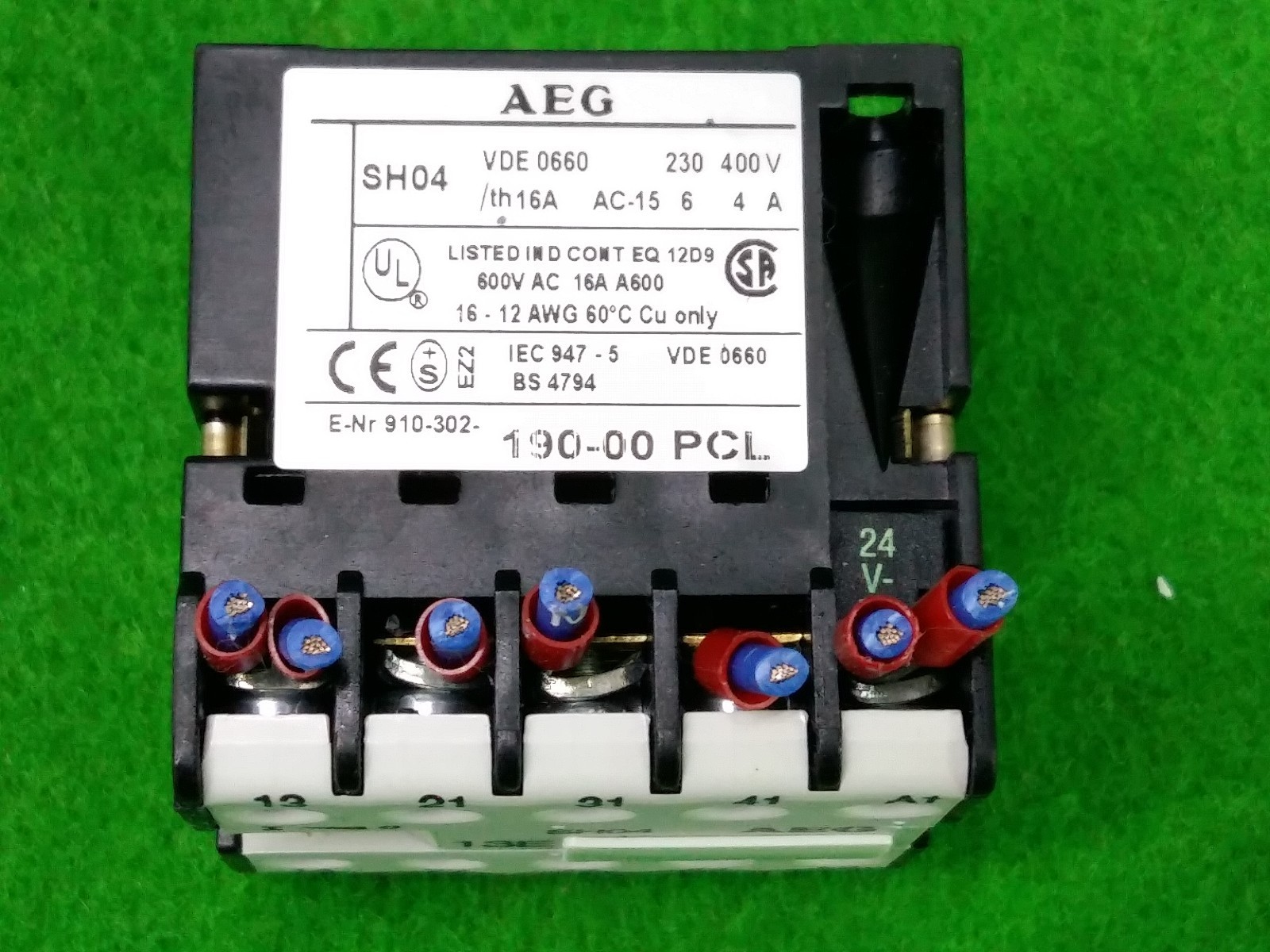 AEG SH04 230V RELAY, USED