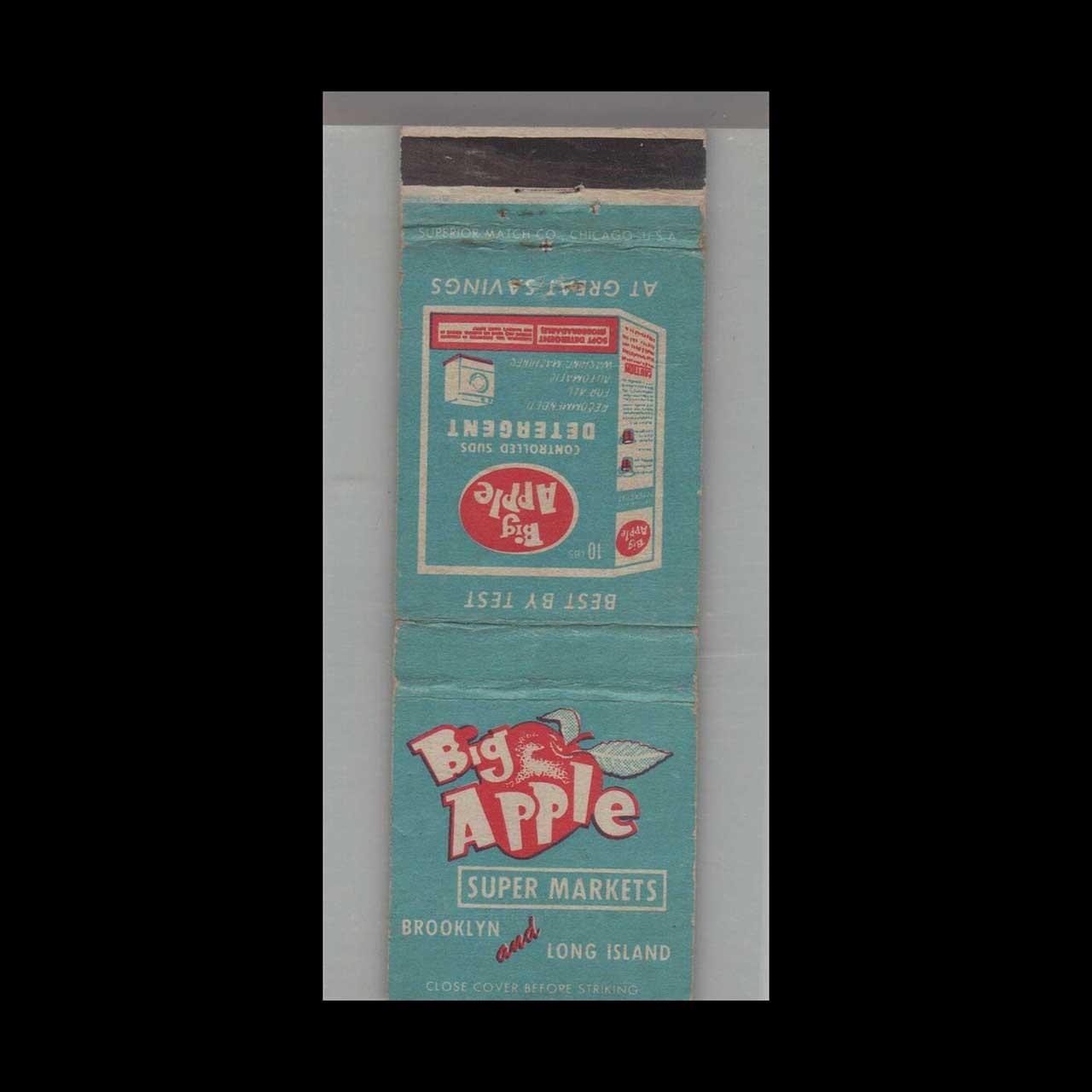 Matchbook Cover - Apple Related - Big Apple Supermarkets