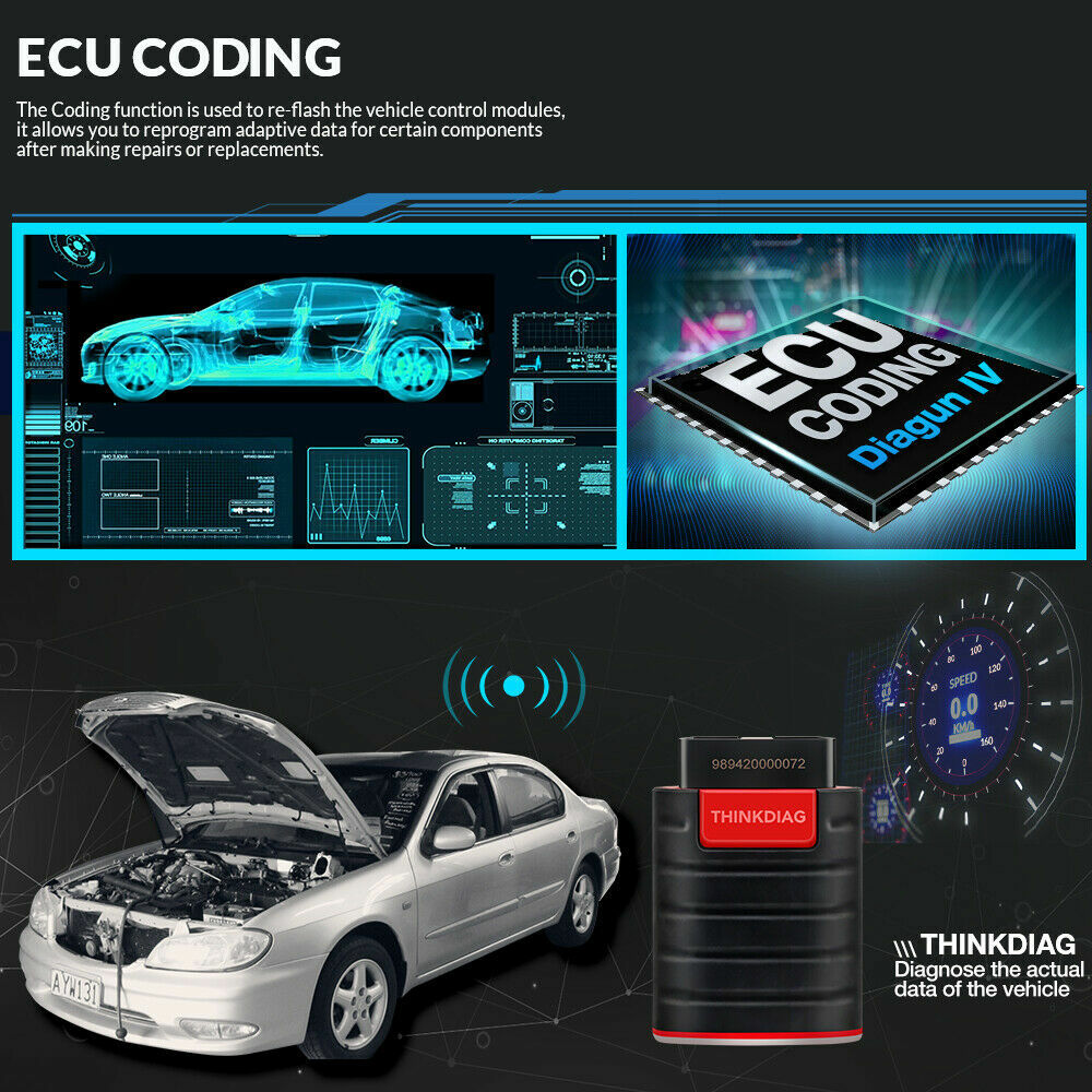 THINKDIAG Old Boot OBD2 Scanner Bidirectional Car Diagnostic Tool ECU KEY Coding