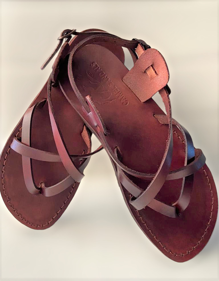 Biblical Jesus Sandals Natural Genuine Leather Handmade From Jerusalem Size 5-15