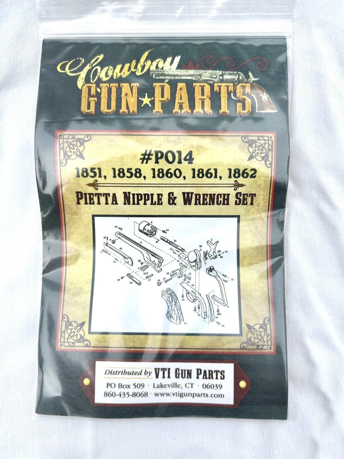 Pietta Nipple Wrench w/6-Pack #10, 6x3/4 Nipples, Pietta Revolvers 1850, & More+