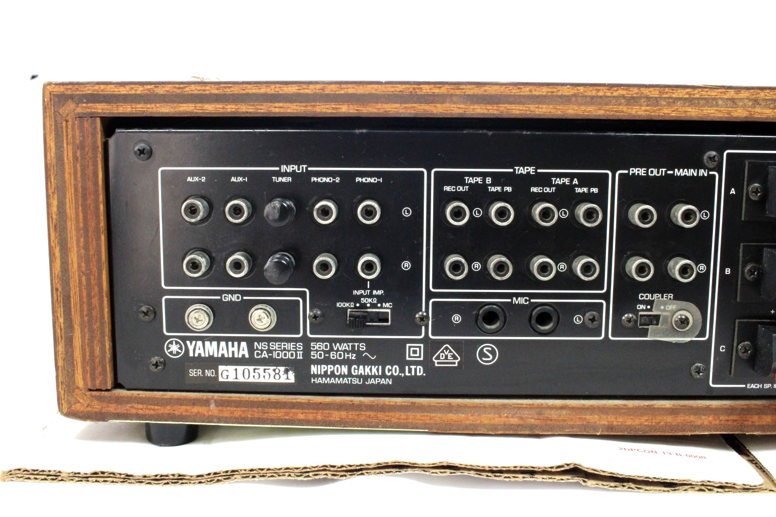 Yamaha CA-1000 ii Integrated Amplifier SOLD AS-IS FOR REPAIR OR RESTORATION