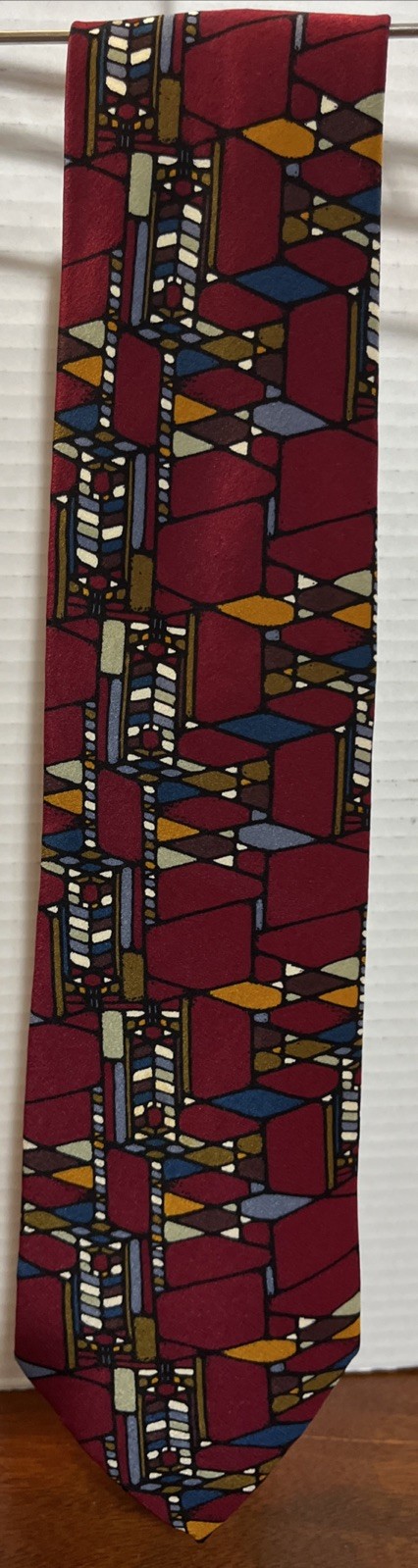 Frank Lloyd Wright 100% Silk Tie Jewel Light.          “RM”