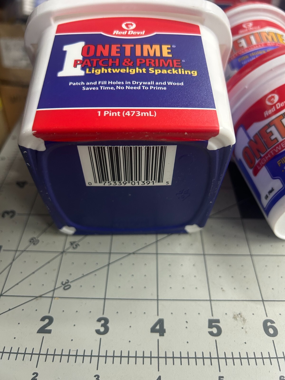 5-pack lot Pint Red Devil Onetime Patch & Prime Lightweight Spackling White 0540
