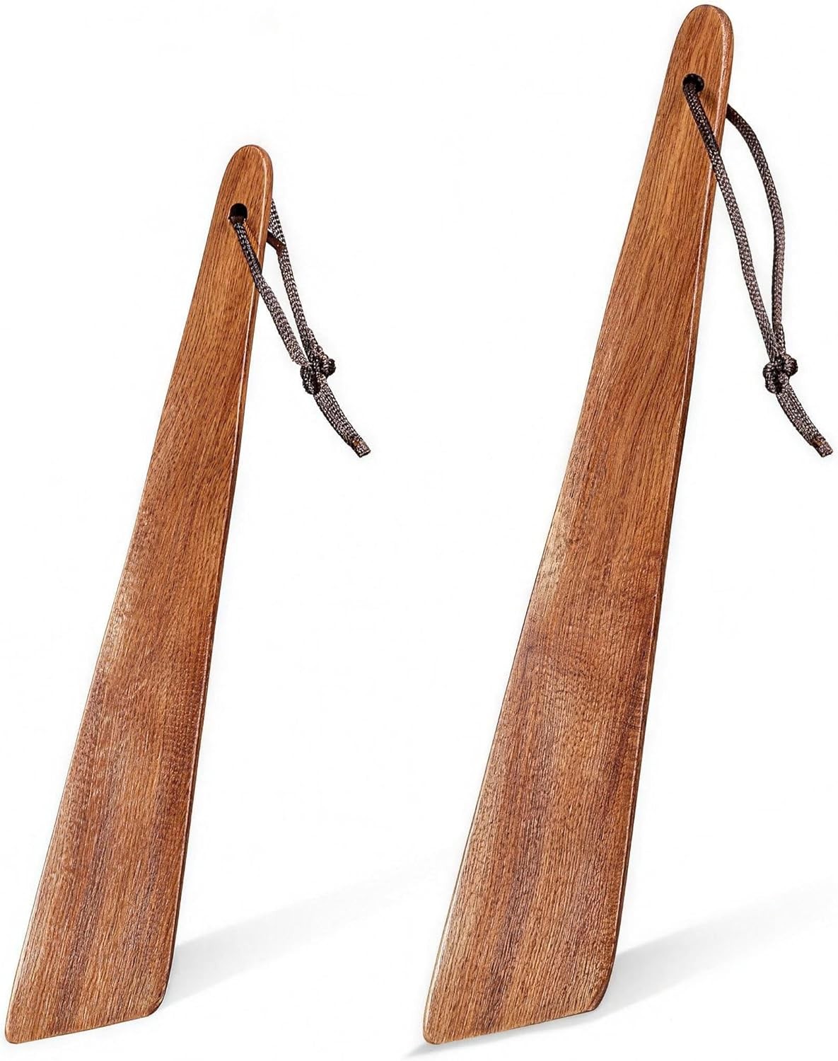 2 Pack Wooden Spatula, Acacia Wood Long Handle Flat Frying Turner, Handmade wood
