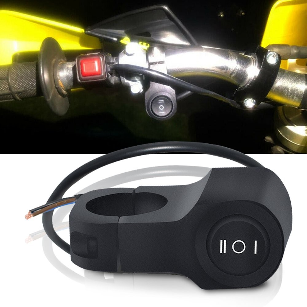 7/8" Handlebar Headlight Fog Spot Light Switch for Motorcycle Dirt Bike ATV USA