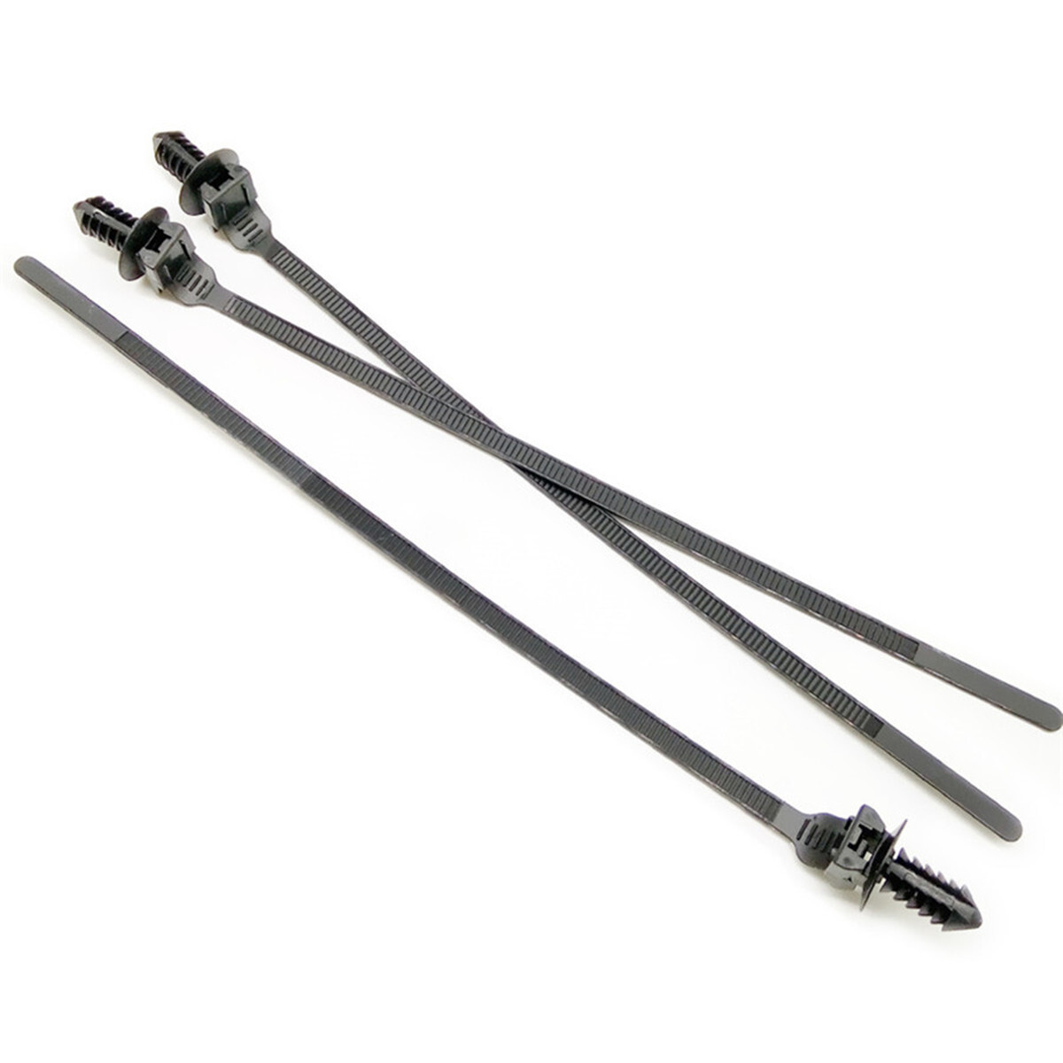 Car Push Mount Zip Ties Nylon Tie Wraps Clip Pipe Cable Fasteners Bundle Kit