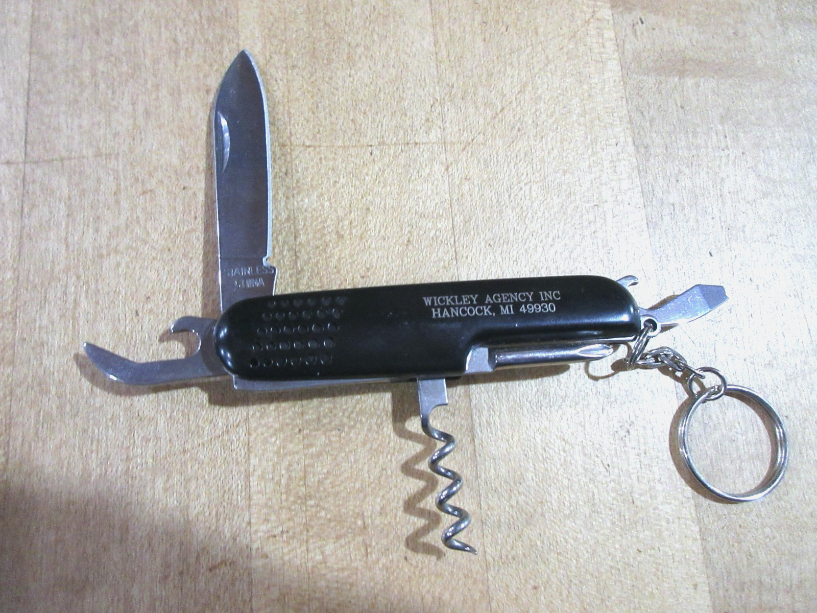 Folding multi tool Unbranded advertising Wickley Agency Hancock MI. (LKL)