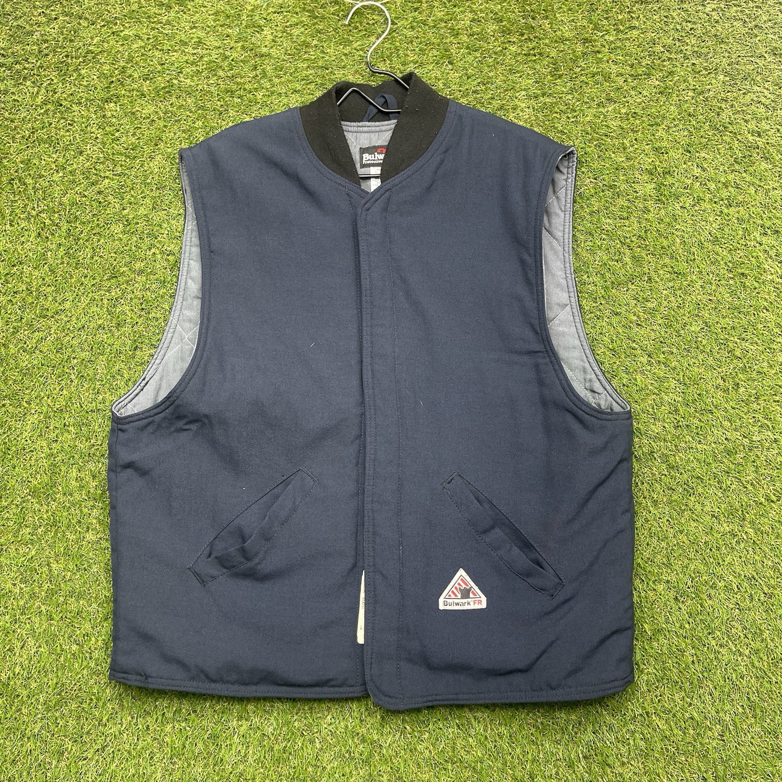Bulwark FR Flame Resistant Vest Mens XL Nomex Aramid Workwear Safety Snap Front