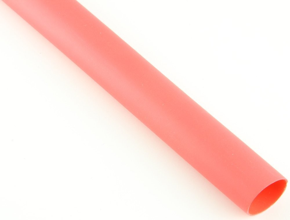 3/16" Dia. Red Adhesive-Lined Shrink Tubing - ((4) 6" pcs - 2 ft. total)