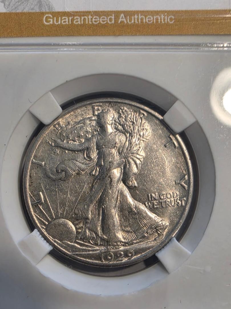 1929 D Walking Liberty Half Dollar AU58