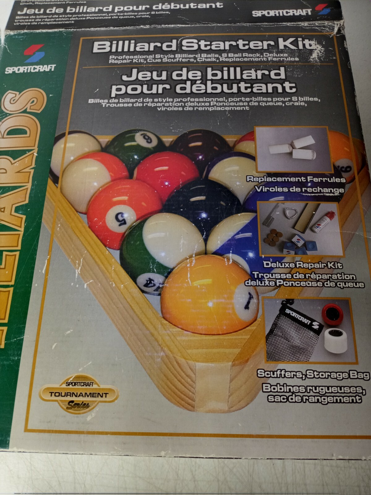 Pool Table Balls  Billiard Kit #01005 Profess.  Style   8 Ball Rack Deluxe Kit