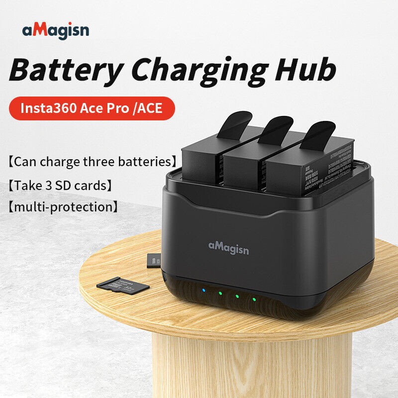 Battery Charging Hub Charger for Insta360 Ace/Ace Pro Camera Charging Accessory