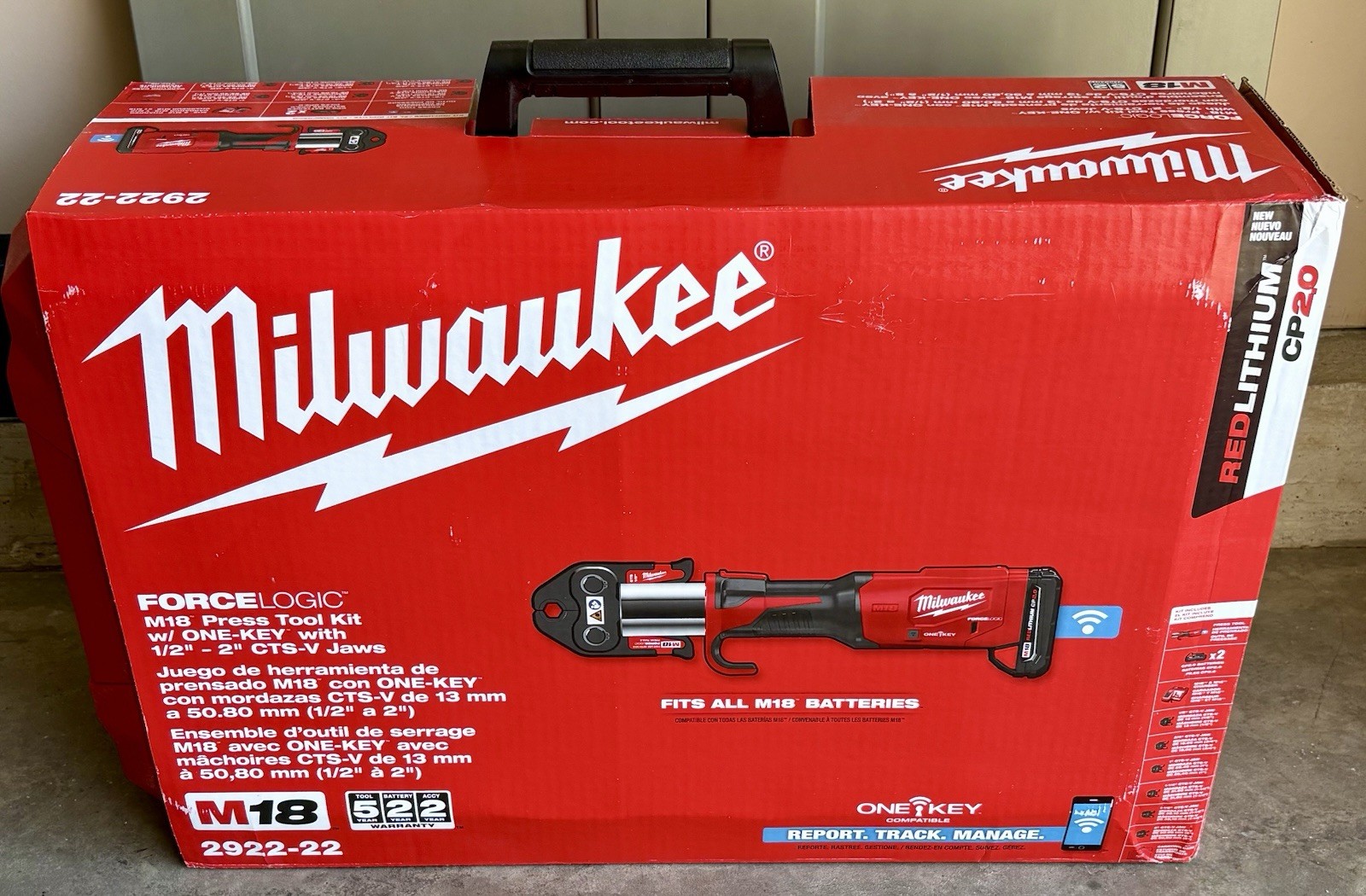 NEW Milwaukee M18 2922-22 Force Logic Press Tool Kit Copper PEX SS